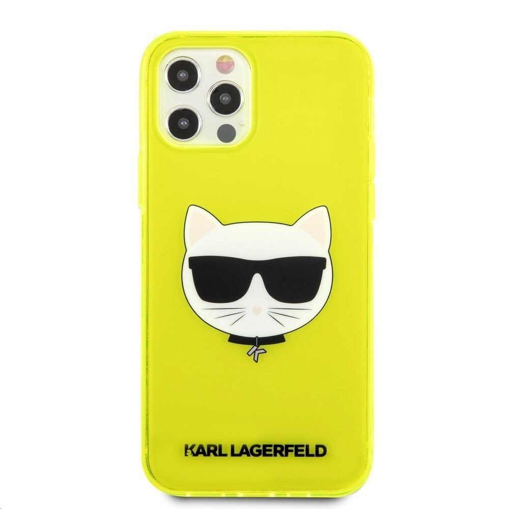 Husa Karl Lagerfeld Choupette Head pentru iPhone 12/iPhone 12 Pro Yellow thumb