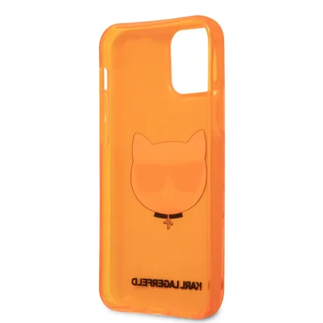 Husa Karl Lagerfeld Choupette Head pentru iPhone 12/iPhone 12 Pro Portocaliu