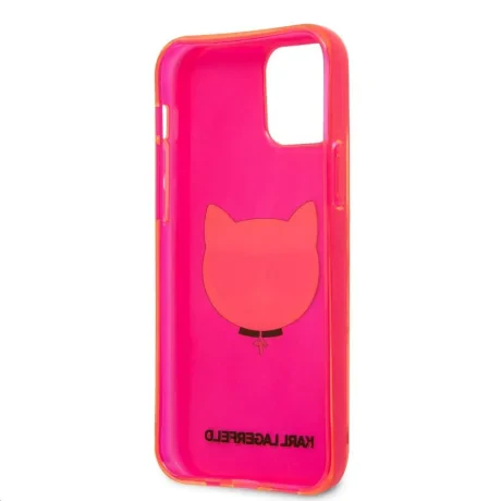 Husa Karl Lagerfeld Choupette Head pentru iPhone 12/iPhone 12 Pro Roz