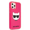 Husa Karl Lagerfeld Choupette Head pentru iPhone 12/iPhone 12 Pro Roz