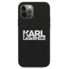 Husa Karl Lagerfeld Stack White Logo pentru iPhone 12 mini Negru