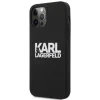 Husa Karl Lagerfeld Stack White Logo pentru iPhone 12 mini Negru
