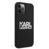 Husa Karl Lagerfeld Stack White Logo pentru iPhone 12 mini Negru