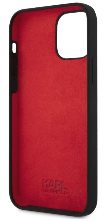 Husa Karl Lagerfeld Stack White Logo pentru iPhone 12 mini Negru thumb