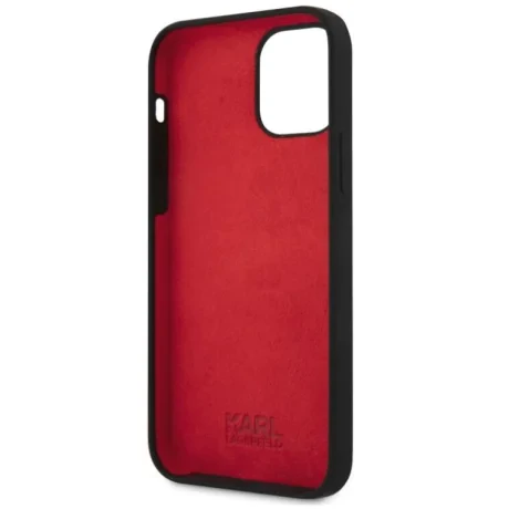 Husa Karl Lagerfeld Stack White Logo pentru iPhone 12 mini Negru