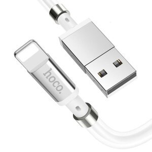 Cablu Date Hoco U91 USB to Lightning Magnetic 1.2m Alb