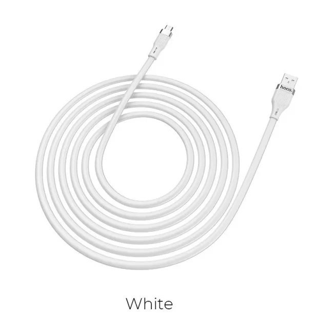 Cablu Date Hoco U72 USB to MicroUSB 1.2m Alb