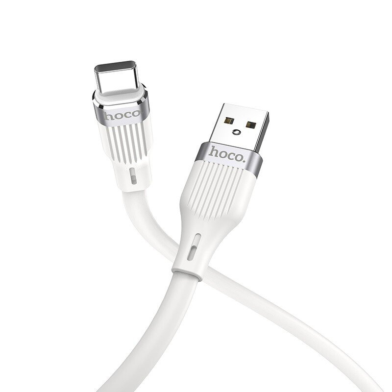 Cablu Date Hoco U72 USB to Type-C 1.2m Alb thumb