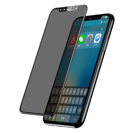 Folie Sticla Hoco 3D Anty-Spy Shatterproof Edges pentru iPhone Xs Max/ 11 Pro Max Negru