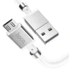 Cablu Date Hoco U91 USB to MicroUSB Magnetic 1.2m Alb