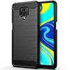 Husa Cover silicon Carbon pentru Xiaomi Redmi Note 9S/9Pro Negru