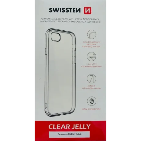 Husa Cover Swissten Silicon Jelly pentru Samsung Galaxy A02s Transparent