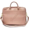 Geanta Laptop Guess PU Saffiano Vintage Script 15/16 Pink