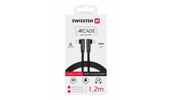 Cablu Date Swissten Arcade Type-C to Lightning 1.2m Negru thumb