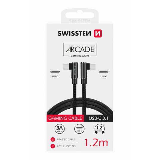 Cablu Date Swissten Arcade Type-C to Type-c 1.2m Negru thumb