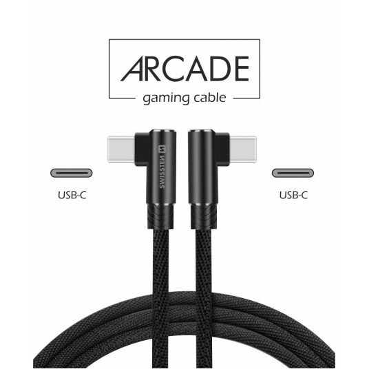 Cablu Date Swissten Arcade Type-C to Type-c 1.2m Negru thumb