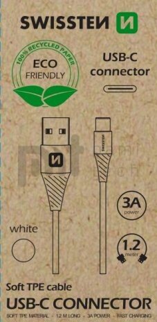 Cablu Date Swissten Arcade USB to Type-C 1.2 Alb (Ambalaj Eco) thumb