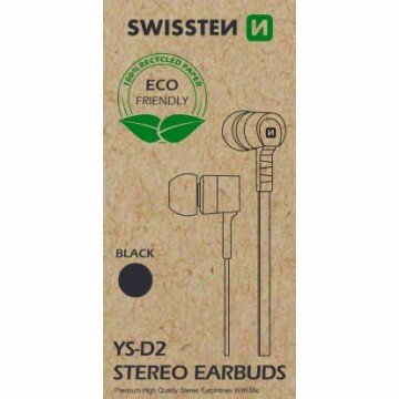 Casti cu Fir Swissten Rainbow YS-D2 Jack 3.5 mm Alb (Ambalaj Eco) thumb