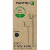 Casti cu Fir Swissten Rainbow YS-D2 Jack 3.5 mm Alb (Ambalaj Eco)