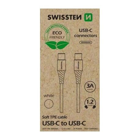 Cablu Date Swissten Type-C to Type-C Alb (Ambalaj Eco) thumb