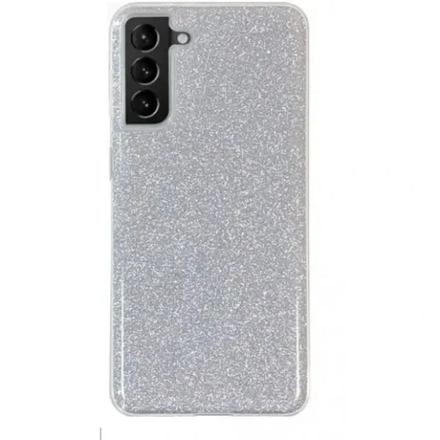 Husa Cover Fashion Glitter pentru Samsung Galaxy S21 Ultra Argintiu