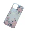 Husa Cover Silicon Fashion pentru iPhone 12 Pro Max Transparent Flori Roz