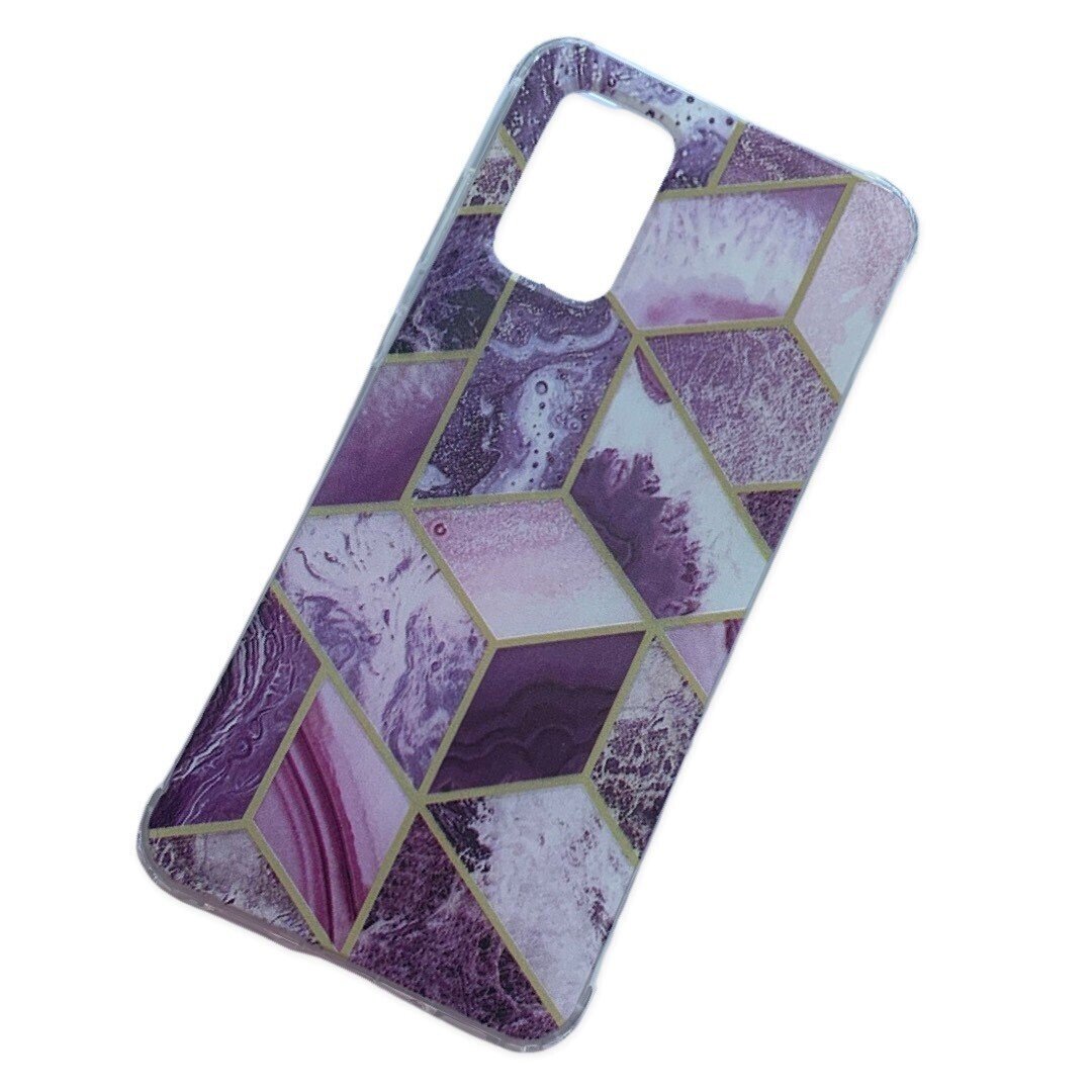 Husa Cover Silicon Geometric pentru Samsung Galaxy S20 Plus Mov thumb