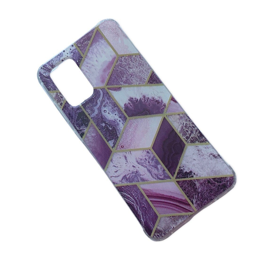 Husa Cover Silicon Geometric pentru Samsung Galaxy S20 Plus Mov thumb