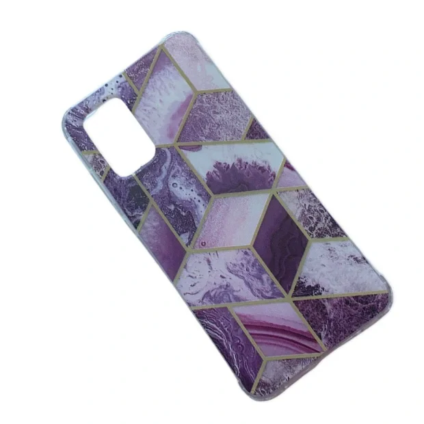 Husa Cover Silicon Geometric pentru Samsung Galaxy S20 Plus Mov