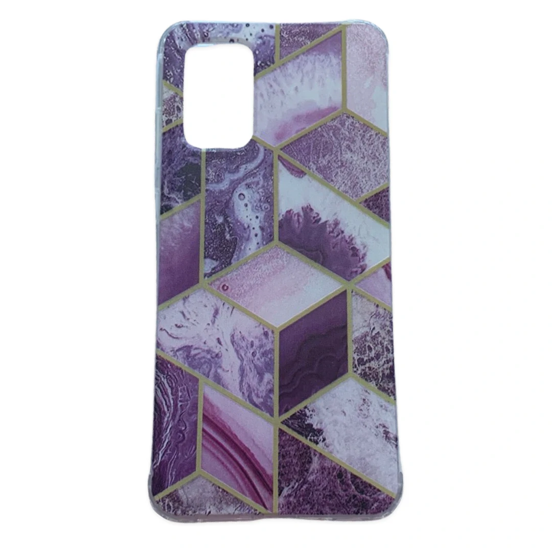 Husa Cover Silicon Geometric pentru Samsung Galaxy S20 Plus Mov thumb