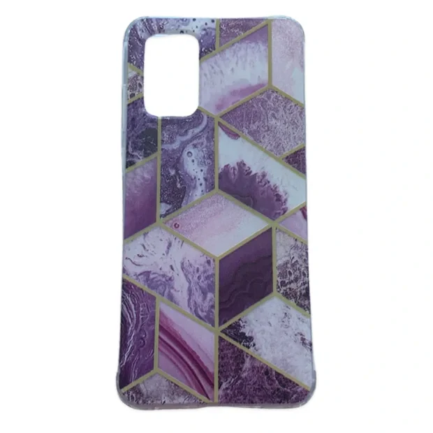 Husa Cover Silicon Geometric pentru Samsung Galaxy S20 Plus Mov