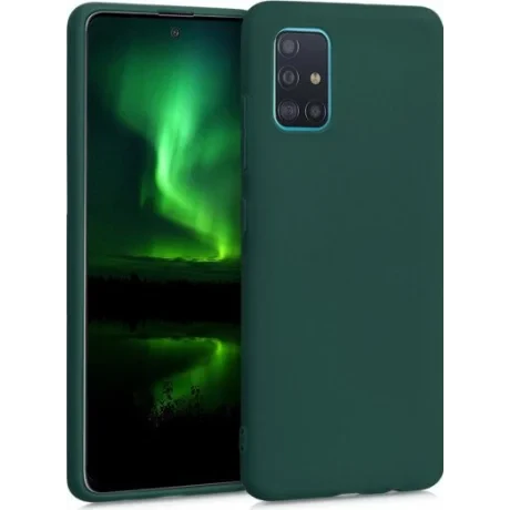 Husa Cover Silicon Slim Mat pentru Samsung Galaxy A51 Verde