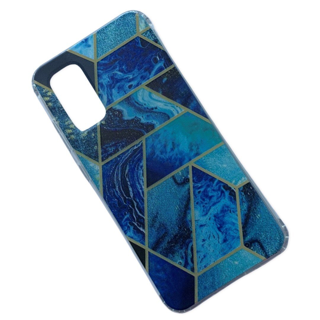 usa Cover Silicon Geometric pentru Samsung Galaxy S20 Albastru thumb