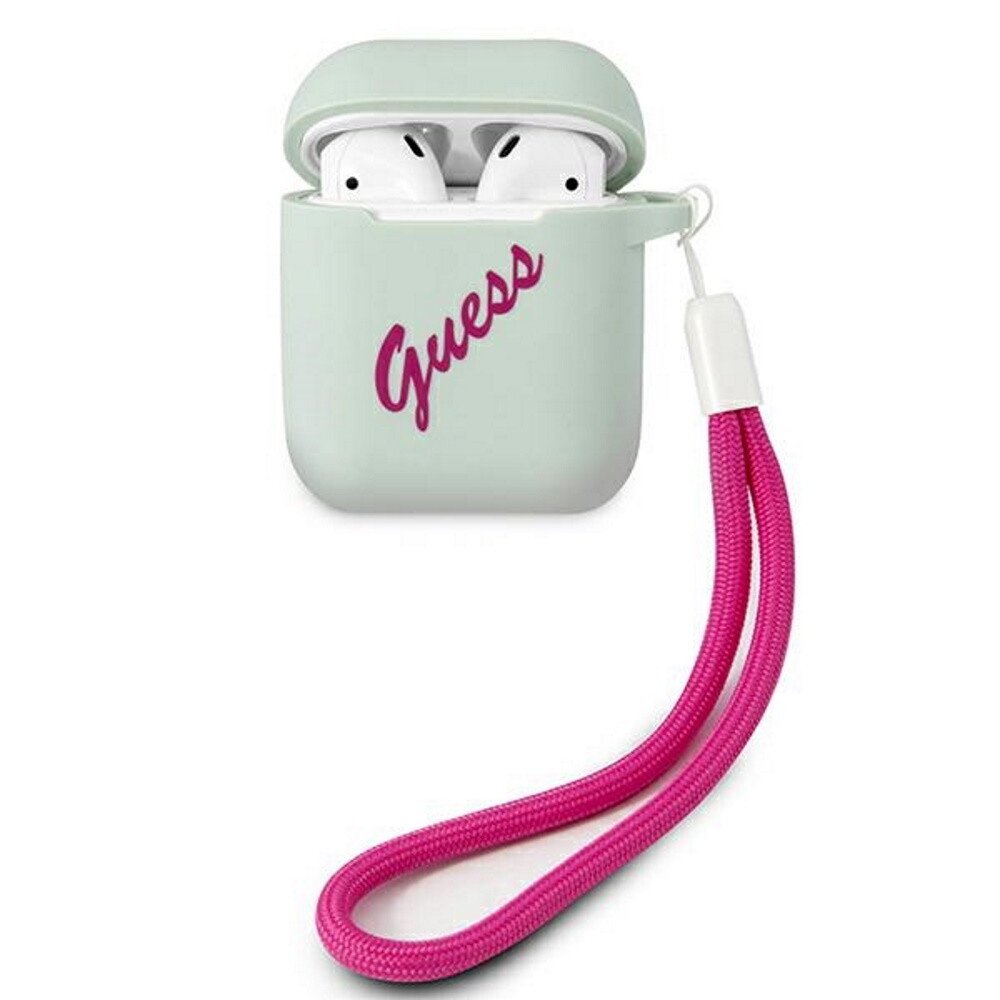 Husa Airpods Guess Vintage GUACA2LSVSBF pentru Airpods 1/2 Blue thumb