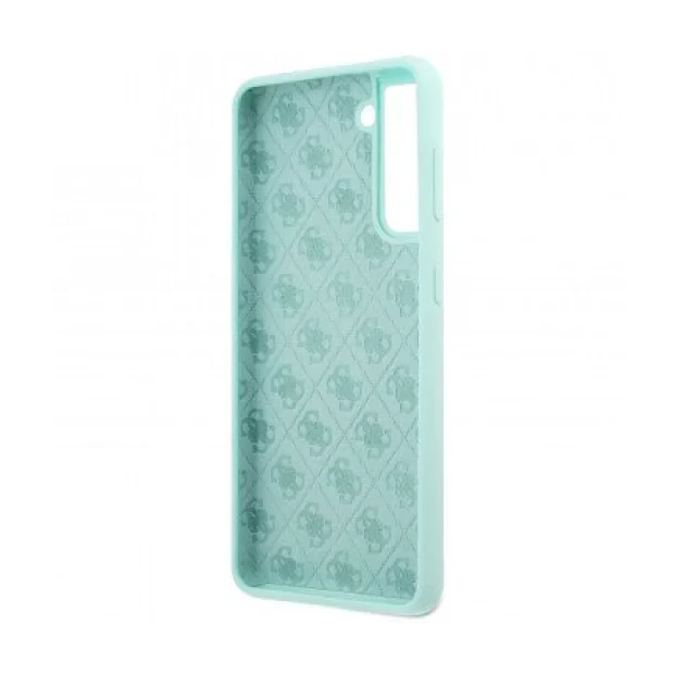 Husa Cover Guess Silicone Metal Logo pentru Samsung Galaxy S21 Plus GUHCS2MLSLMGLB Mint