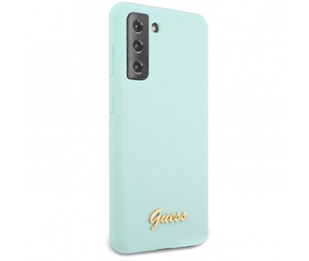 Husa Cover Guess Silicone Metal Logo pentru Samsung Galaxy S21 Plus GUHCS2MLSLMGLB Mint thumb