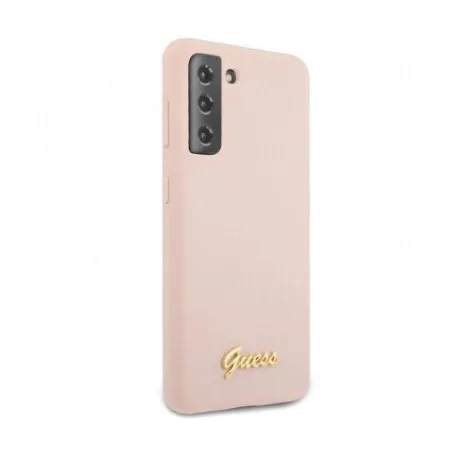 Husa Cover Guess Silicone Metal Logo pentru Samsung Galaxy S21 Plus GUHCS2MLSLMGLP Pink