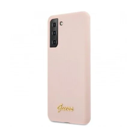 Husa Cover Guess Silicone Metal Logo pentru Samsung Galaxy S21 Plus GUHCS2MLSLMGLP Pink