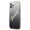 Husa Cover Guess Silicone pentru iPhone 12/12 Pro Vintage Glitter GUHCP12MPCUGLSBK Silver