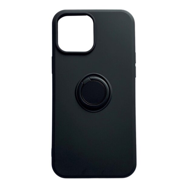 Husa Cover Silicon Finger Grip pentru Iphone 13 Mini Negru