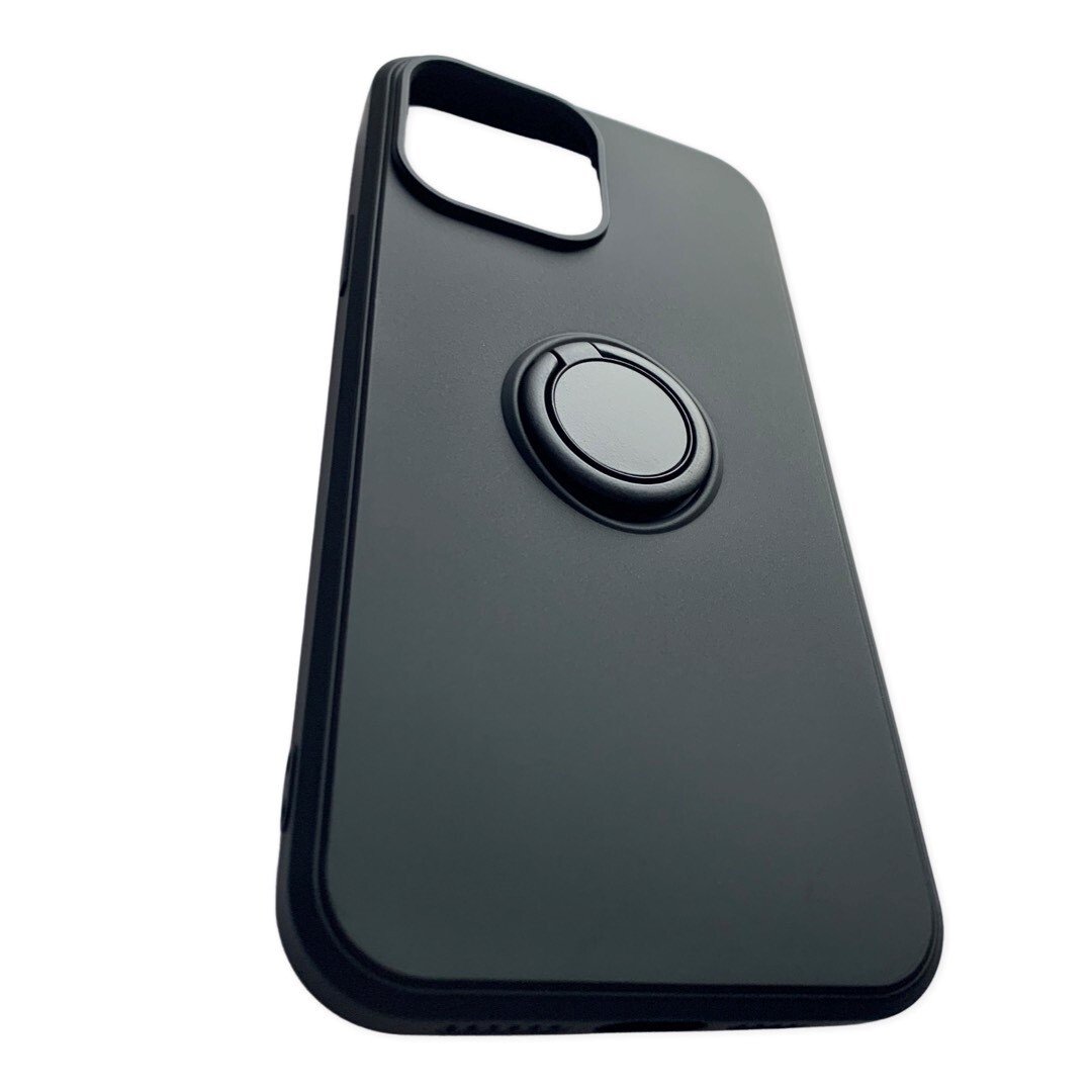 Husa Cover Silicon Finger Grip pentru Iphone 13 Pro Max  Negru thumb