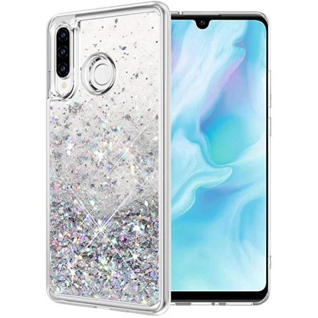 Husa Cover Fashion Liquid pentru Huawei p30 Lite Argintiu