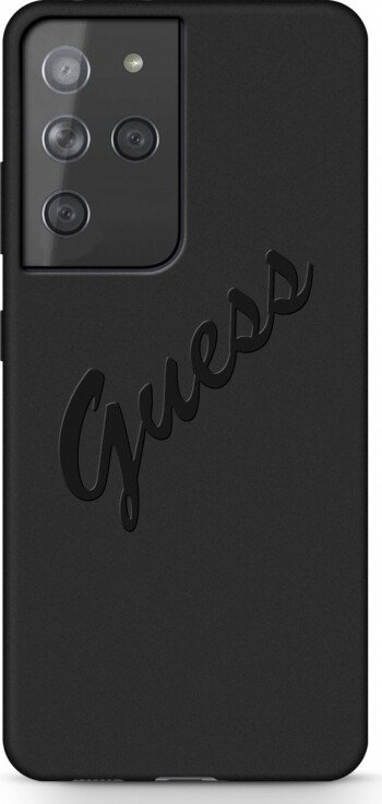 Husa Cover Guess Silicone Vintage pentru Samsung Galaxy S21 Ultra Black thumb