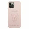Husa Cover Karl Lagerfeld Iconic outline Silicone pentru iPhone 12/12 Pro Pink