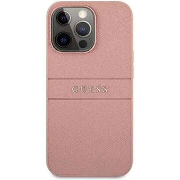 Husa Cover Guess Leather Saffiano pentru iPhone 13 Pro GUHCPCP13LPSASBPI Pink
