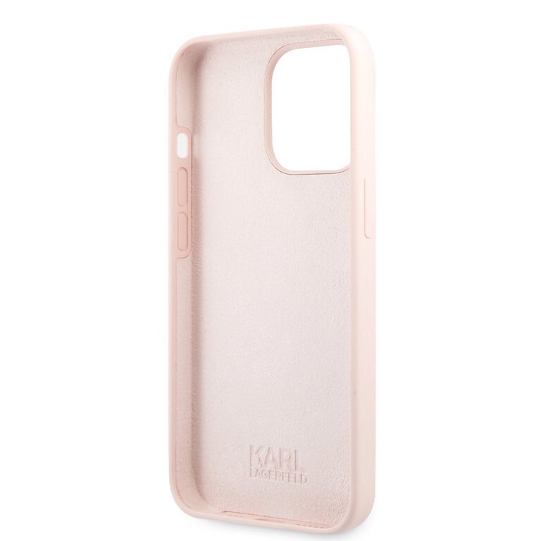 Husa Cover Silicone Case Karl Lagerfeld Liquid pentru iPhone 13 Pro Pink thumb