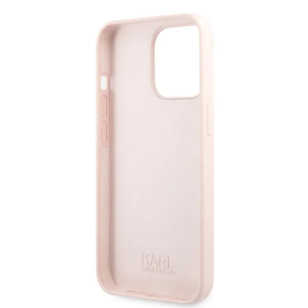 Husa Cover Silicone Case Karl Lagerfeld Liquid pentru iPhone 13 Pro Pink