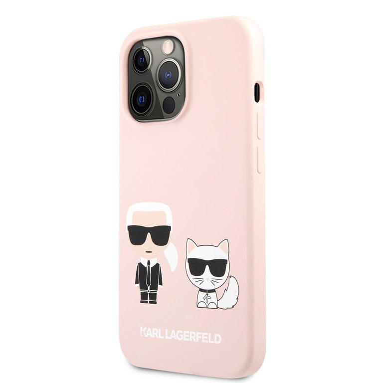 Husa Cover Silicone Case Karl Lagerfeld Liquid pentru iPhone 13 Pro Pink thumb