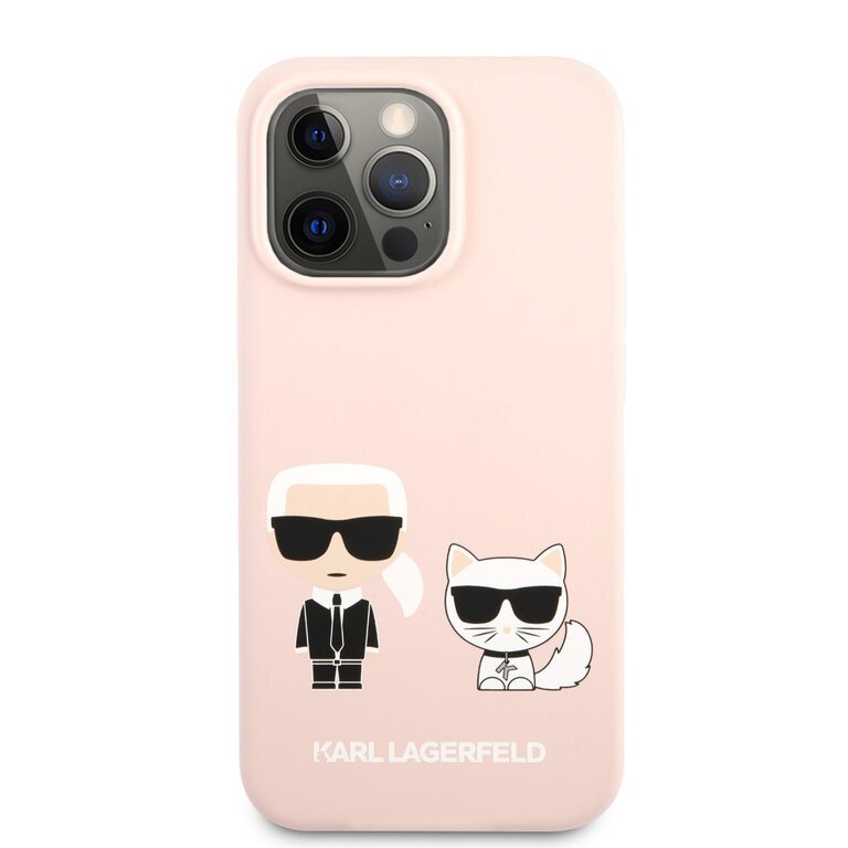 Husa Cover Silicone Case Karl Lagerfeld Liquid pentru iPhone 13 Pro Max Pink thumb