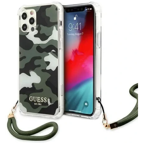 Husa Cover Guess Camo pentru iPhone 12/12 Pro Khaki IPHONE
